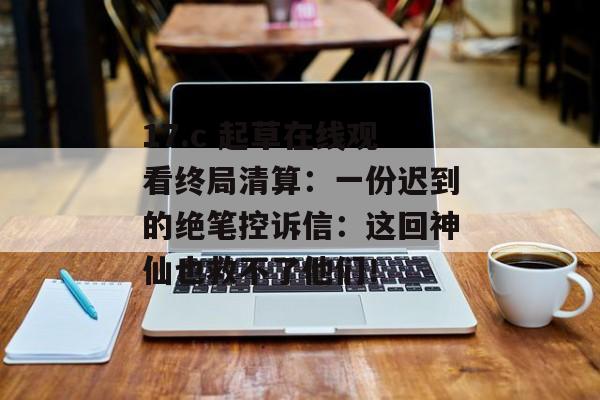 17.c 起草在线观看终局清算：一份迟到的绝笔控诉信：这回神仙也救不了他们！